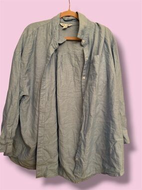 Old Navy Light Blue Women's Lightweight Button-Front Shirt Jacket